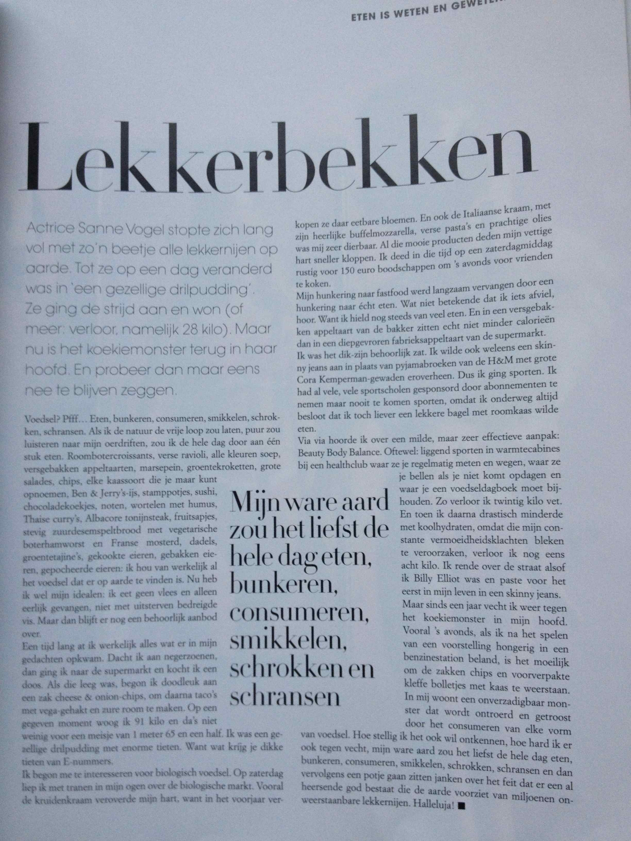Column Sanne Vogel in de Jan